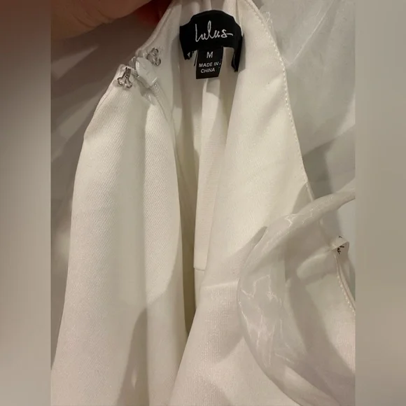 Lulus Romantic Celebration White Tie-Strap Bodycon Midi dress - Picture 2 of 6